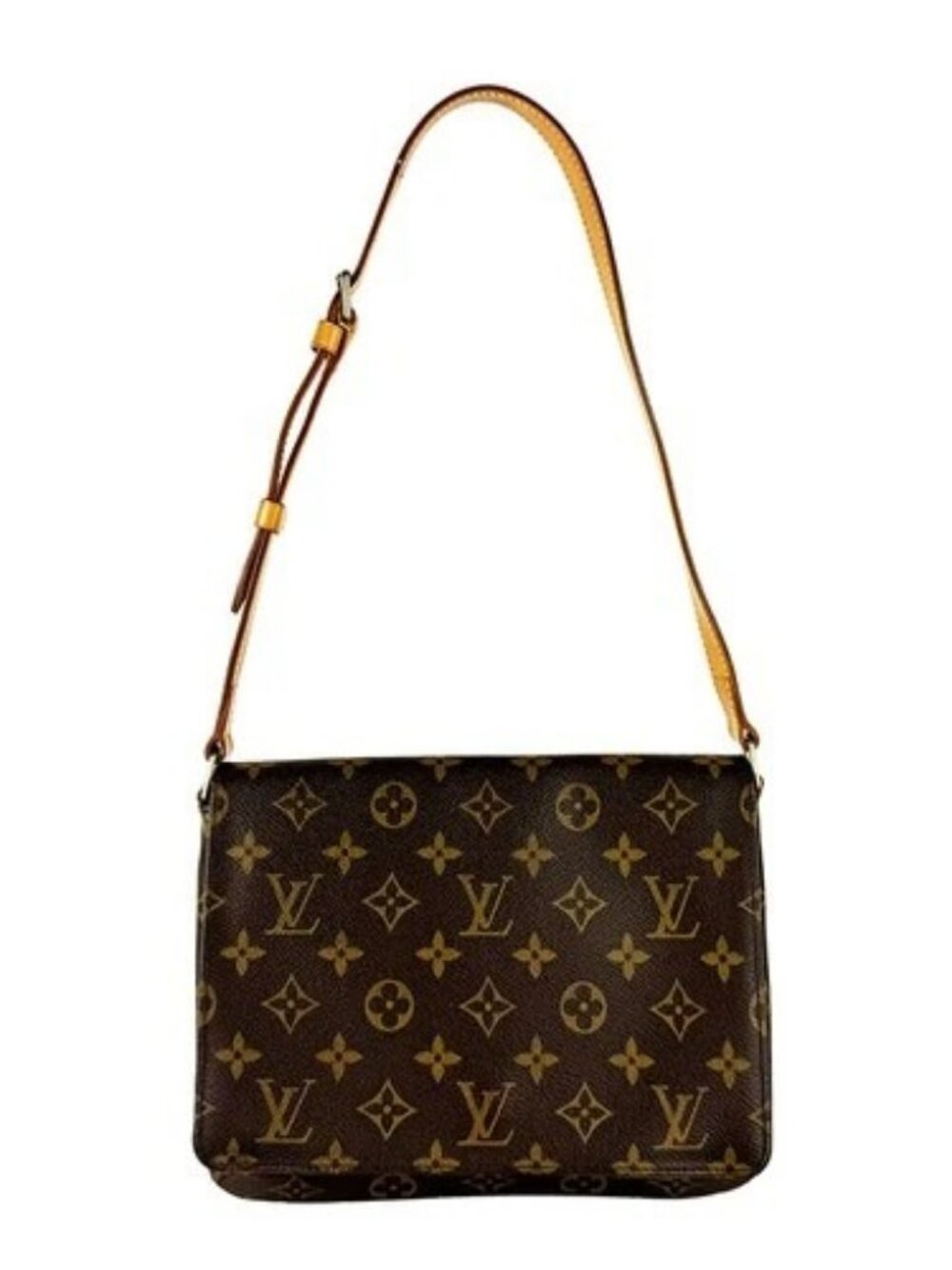 Auth LOUIS VUITTON Monogram Musette Tango Short Shoulder Bag Brown M51257 z10821
